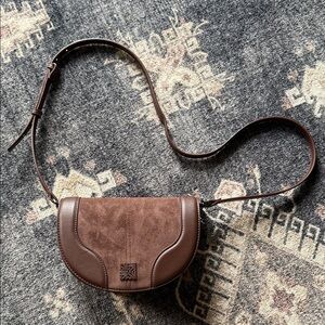 Steve Madden Brown Leather Crossbody Bag